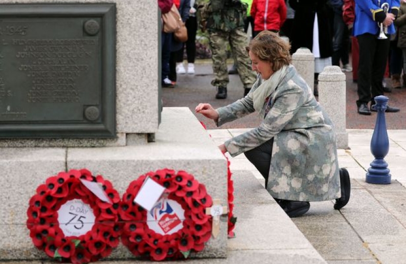 Janet at D-day service