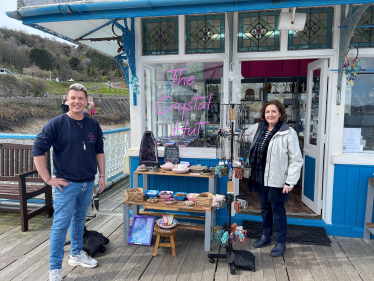 Aberconwy MS visits newly opened businesses on the Llandudno Pier   